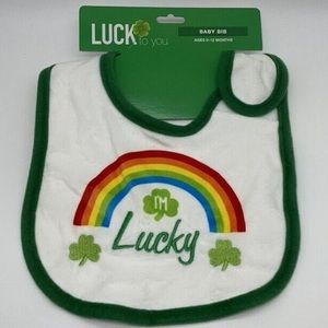 Luck to you! Irish St. Patricks Day Baby Bib 0-12Mo M, NWT